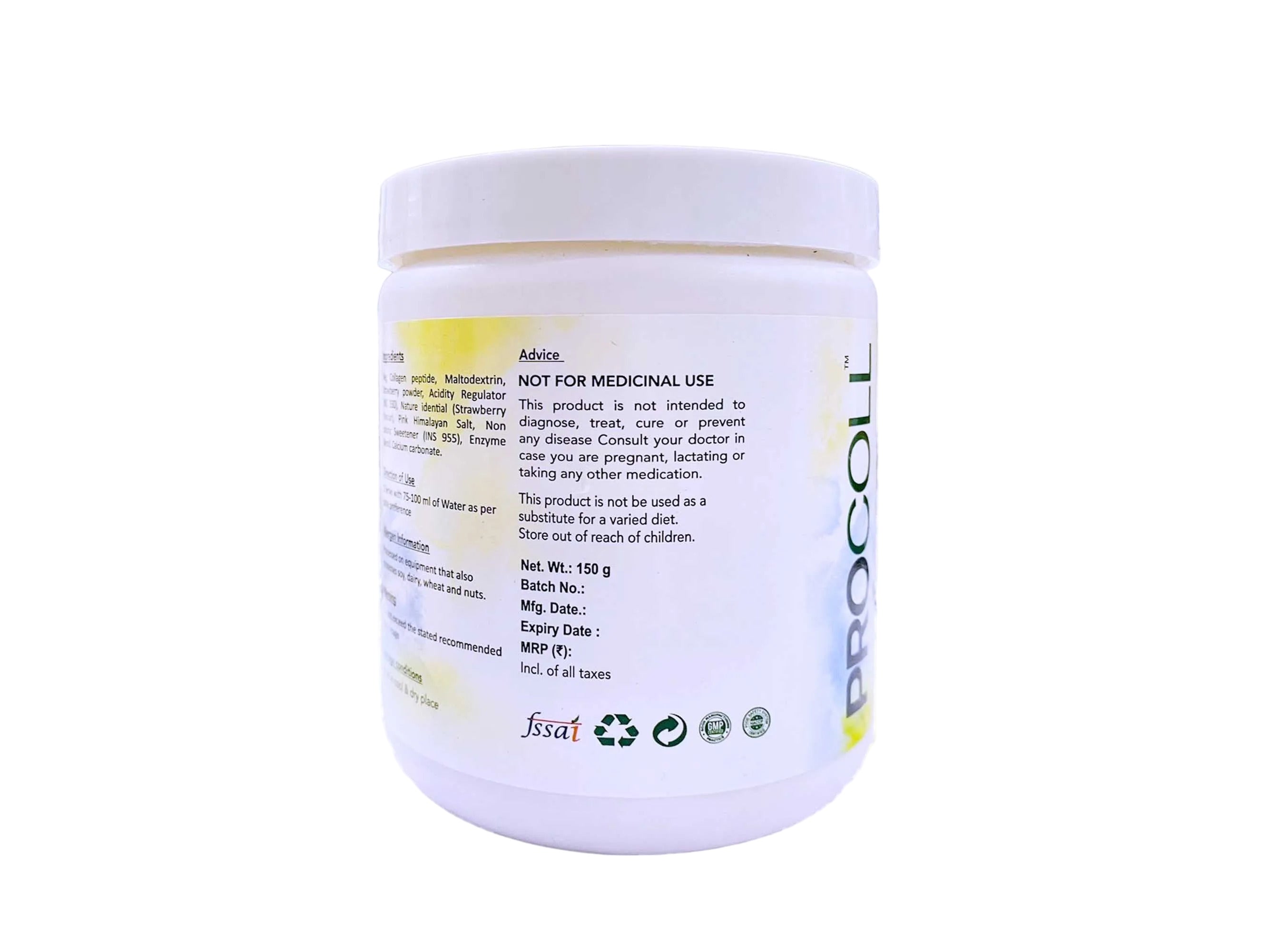 Cosmofix Procoll Veg Collagen Peptide Powder - Strawberry Flavour