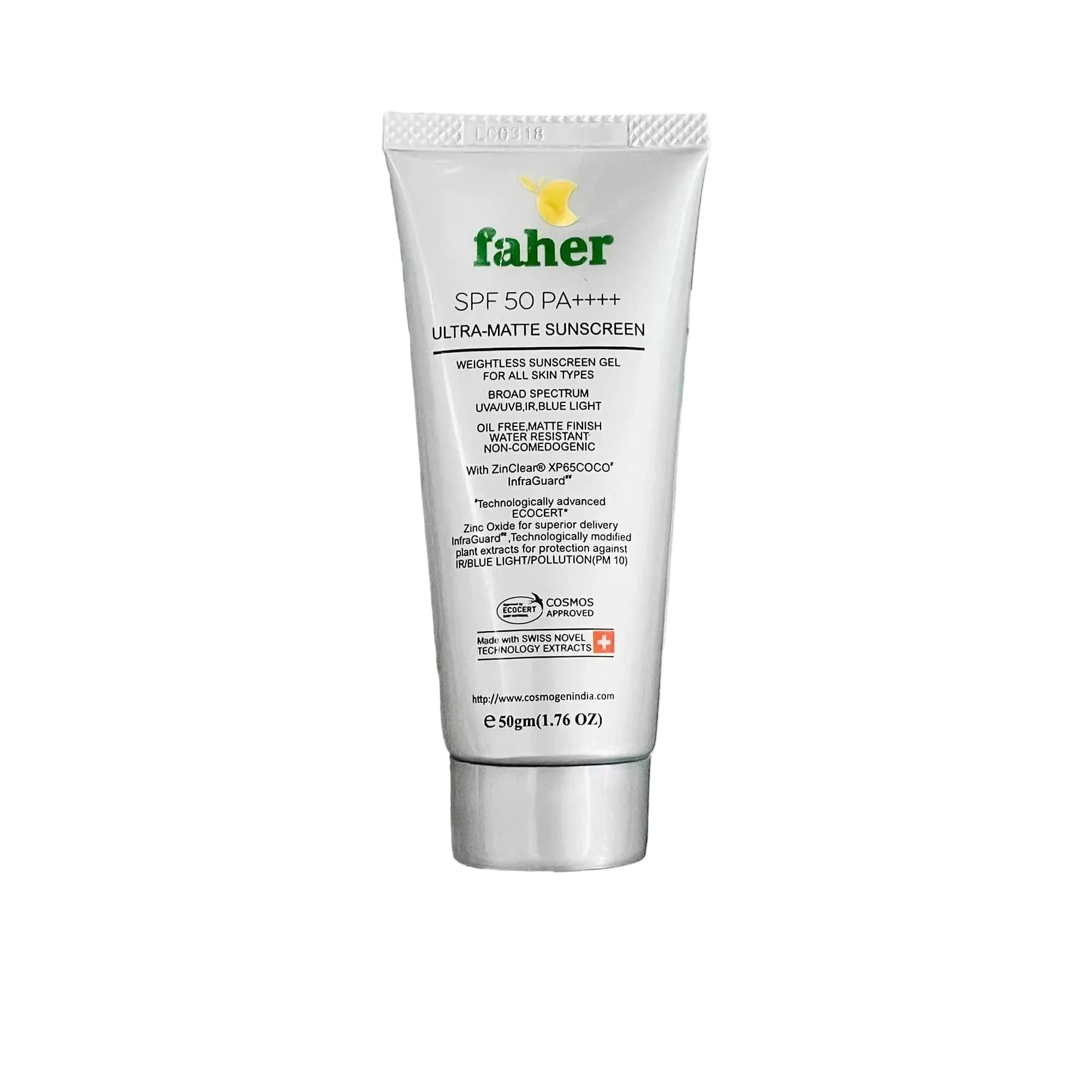Faher Ultra Matte Sunscreen SPF 50 PA+++