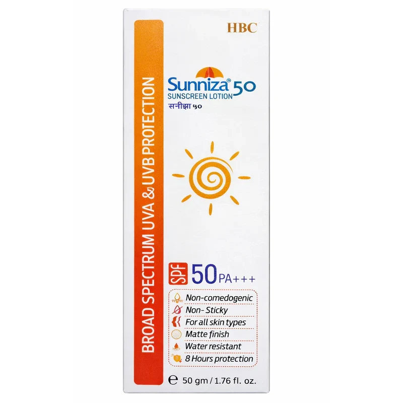 Sunniza 50 Sunscreen Lotion