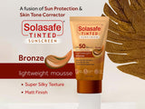 Solasafe Tinted Bronze Lightweight Mousse Sunscreen SPF 50 PA+++