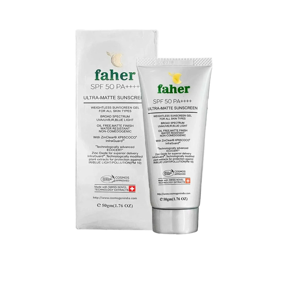 Faher Ultra Matte Sunscreen SPF 50 PA+++